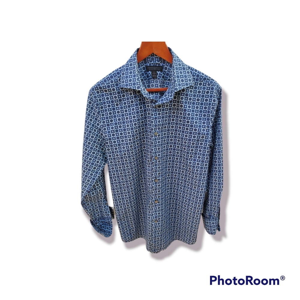 EXPRESS DESIGN STUDIO, Primiun woven cotton blue shirt